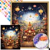 Diamond Painting -DIY Round Partial AB Drill Cartoon Town(45x55cm)