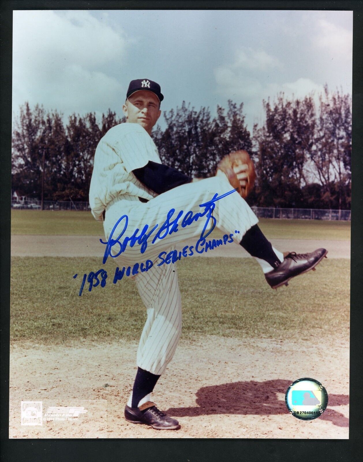 Bobby Shantz 1958 World Series Inscrip Autographed Signed 8 x 10 Photo Poster painting Yankees