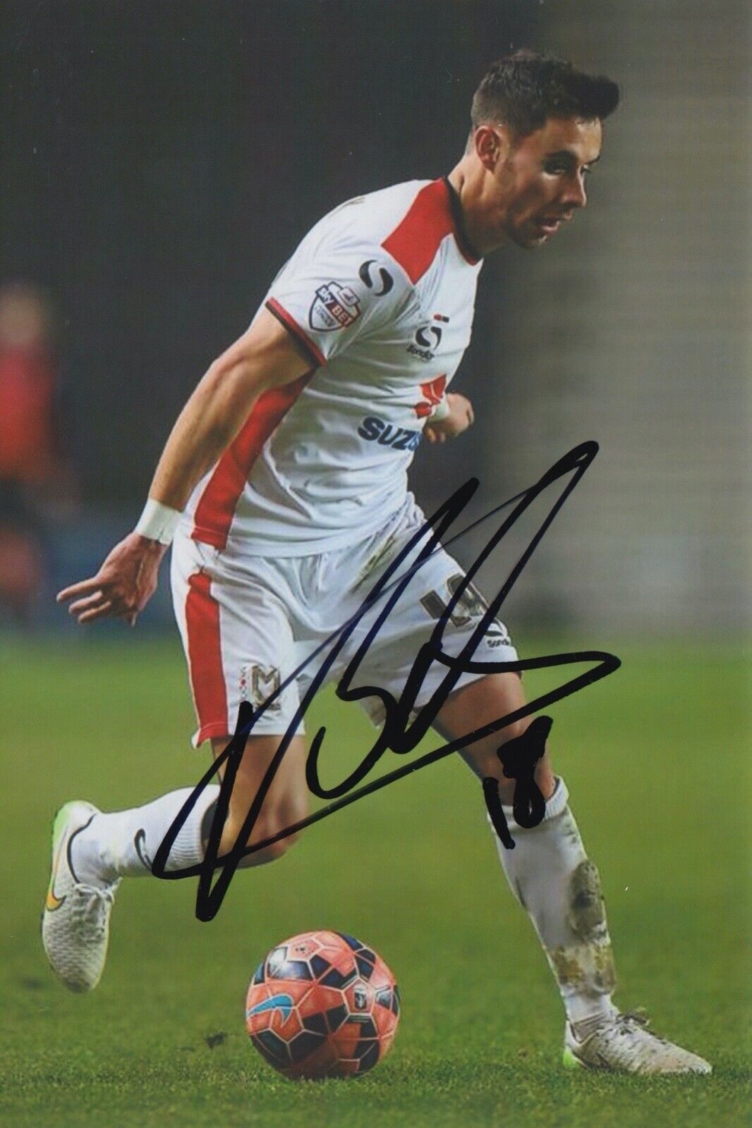 GEORGE BALDOCK HAND SIGNED 6X4 Photo Poster painting - FOOTBALL AUTOGRAPH - MK DONS 2.