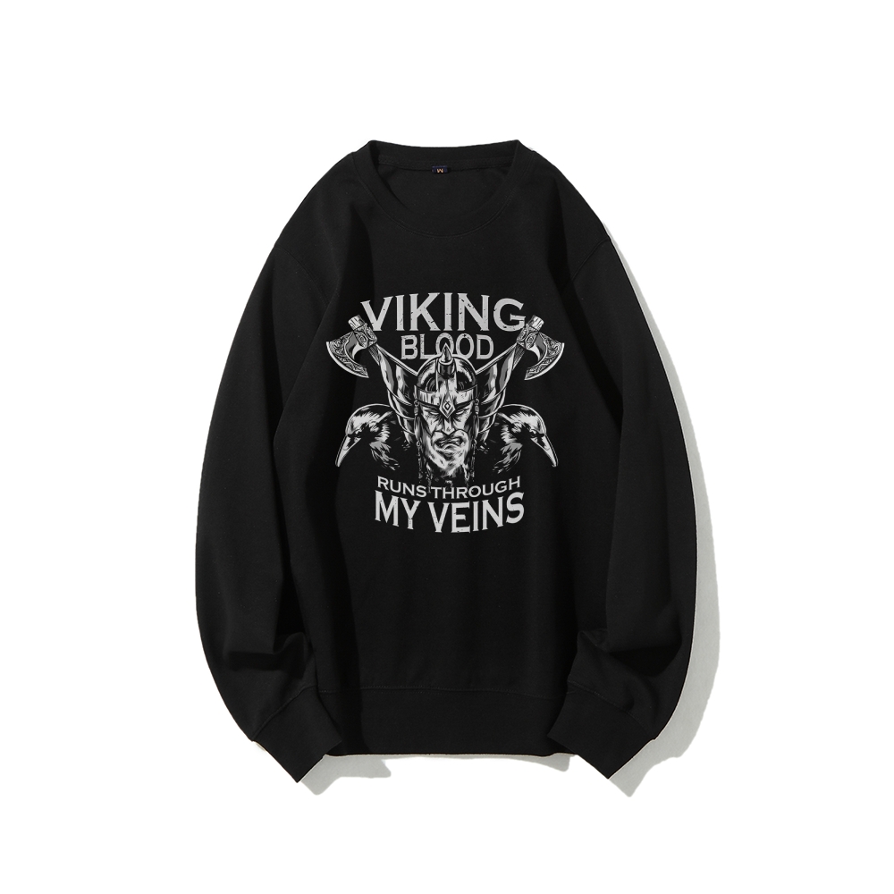 Ancestral Valor: Viking Bloodline Crew Neck Sweatshirt