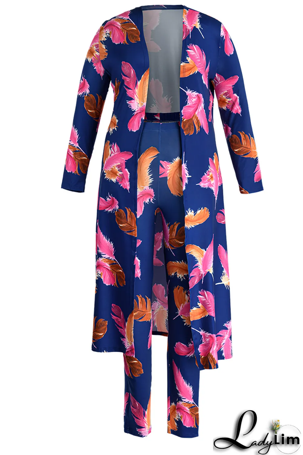 Camouflage Fashion Casual Street Vacation Print Printing cardigan Plus Size Two Pieces