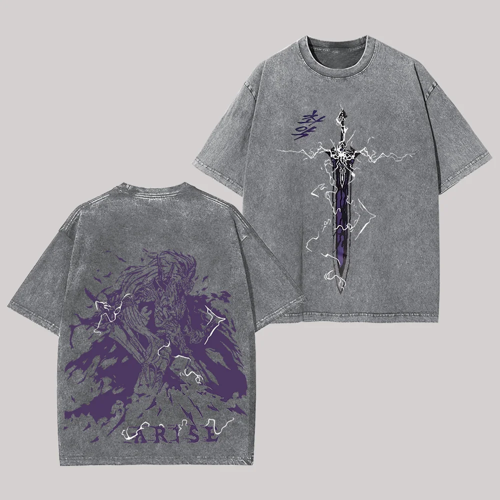 Solo Leveling Printed Unisex Washed T-Shirt