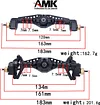AMK Aluminum Alloy Front Rear Portal Axle for Axial RC Crawler 1/18 UTB18 Capra Unlimited Trail Buggy RTR AXI01002T1 Update Parts
