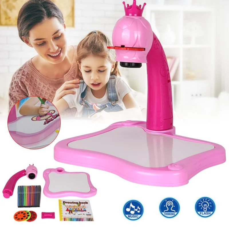 Children Smart Projector Painting Drawing Projector Table Desk Toy、、sdecorshop