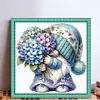 Hydrangea Gnome-11CT Stamped Cross Stitch 45*45cm/17.72*17.72in