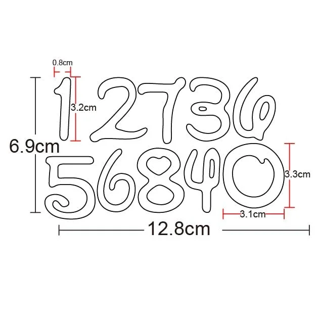 Craft Dies Metal Cutting Dies Cut Die Mold Alphabets Letter Number Scrapbooking Dies Paper Knife Mould Blade Punch Stencils Dies