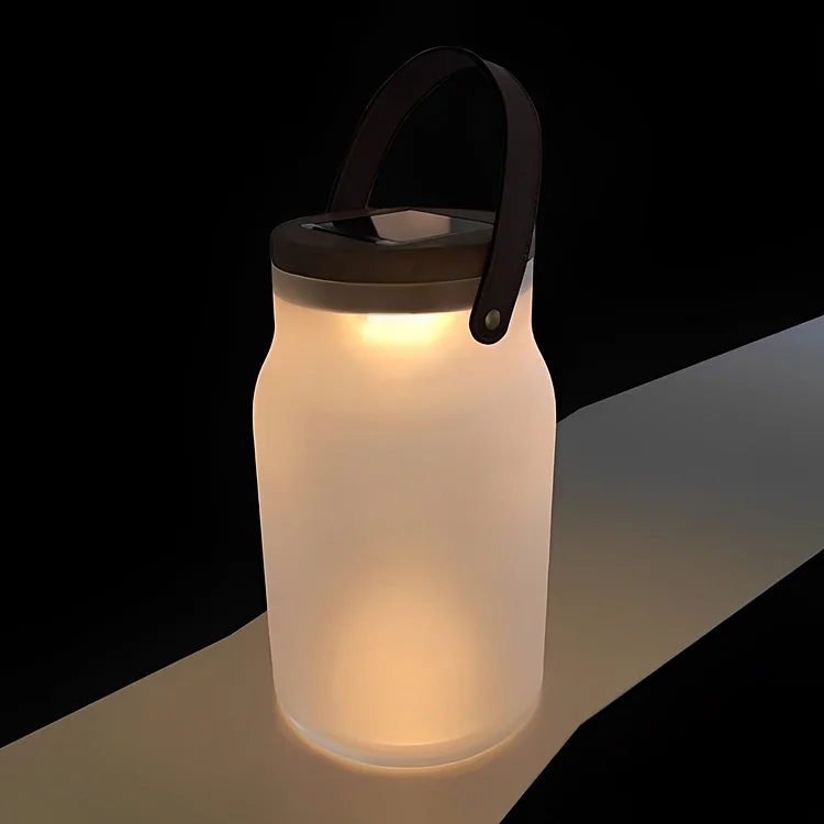 Bottle Jar Shape LED Waterproof White Modern Portable Solar Lawn Lights - Appledas