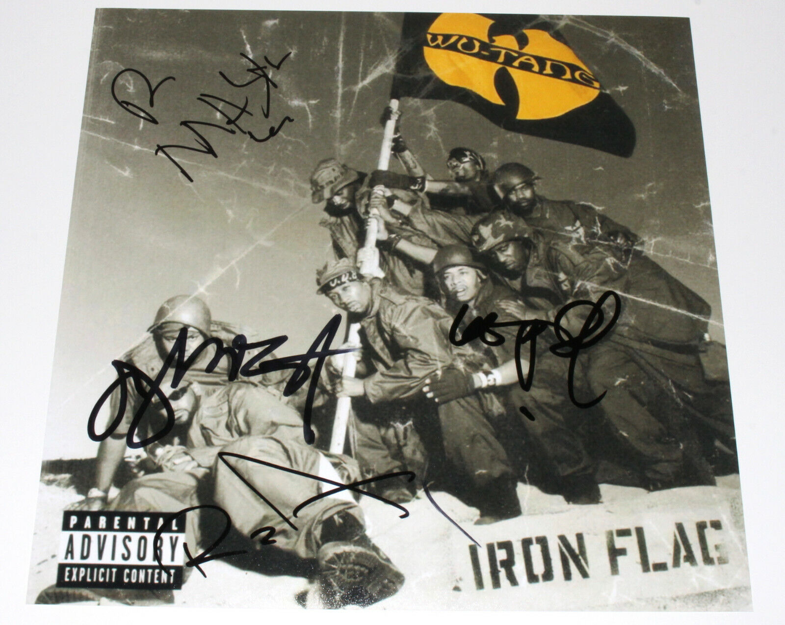 WU-TANG CLAN SIGNED 'IRON FLAG' 12X12 ALBUM FLAT Photo Poster painting X4 w/COA U-GOD GHOSTFACE