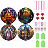 Promotion 4Pcs/set Diamond Painting-DIY Full Round Drill Halloween(30*30 CM)
