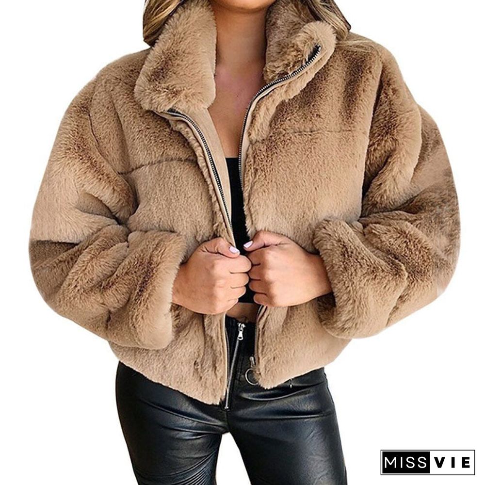 Winter Fleece Sweatershirt Sherpa Fleece Oversized Long Fluffy Autumn Winter Warm Wear Female Y2K Cropped Hoodies Overcoat