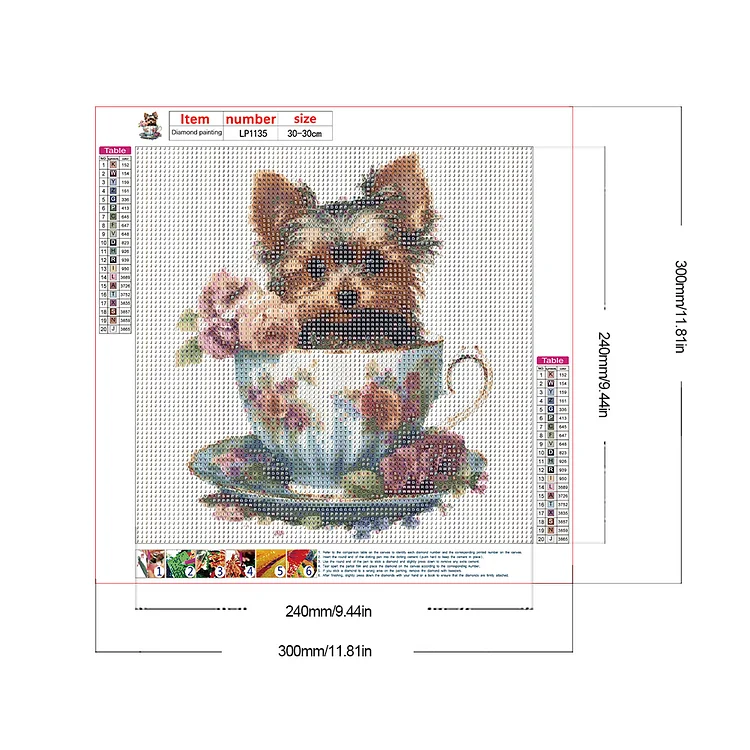 Teacup Books Cross Stitch - Diamond Painting 