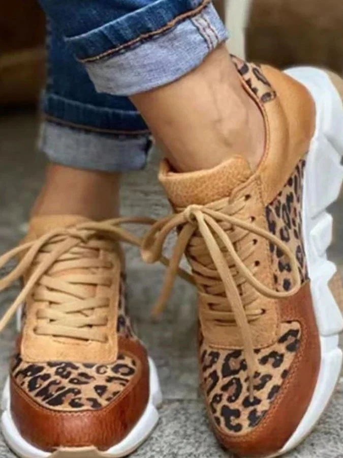 Low-Top Leopard-Print Sneakers