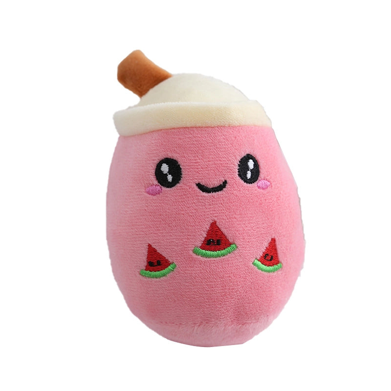 New Bubble Tea Cup Plush Toy Doll Bag Accessories Key Chain Milk Tea Shop Small Gifts