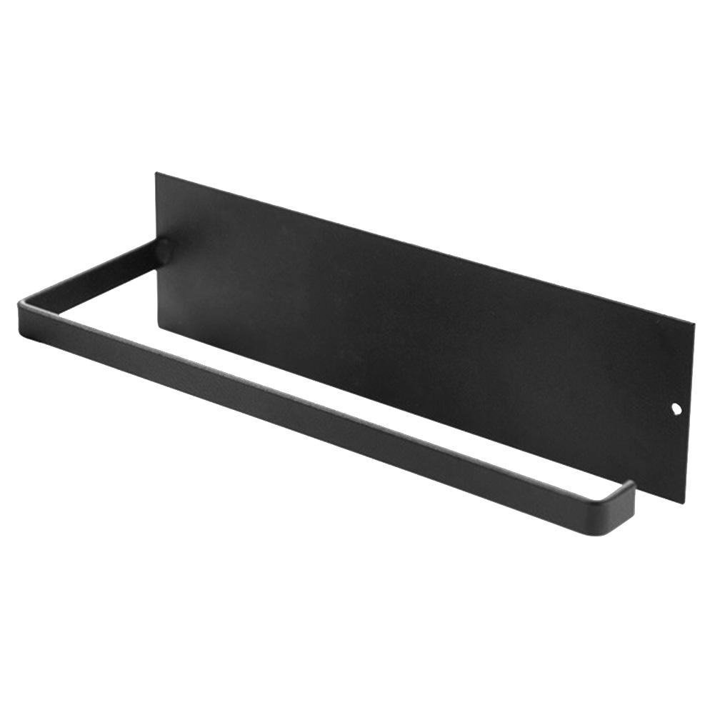 

Kitchen Self-adhesive Roll Paper Holder Towel Storage Rack Tissue Hanger, Black, 501 Original
