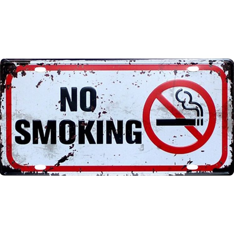 15*30cm - No Smoking - Car License Tin Signs/Wooden Signs