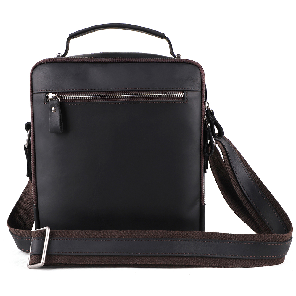 Men's messenger bag casual retro large capacity genuine leather bag