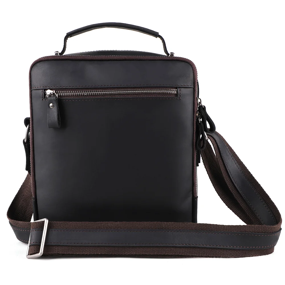 Men's messenger bag casual retro large capacity genuine leather bag