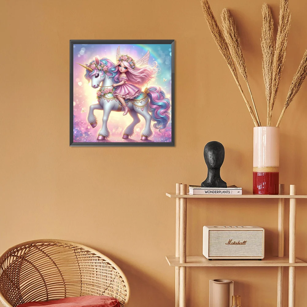 Diamond Painting - Full Round Drill - Angel Girl(Canvas|30*30cm)