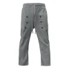 Men's Casual Hawaii Beach Multi Button Cotton Linen Trousers by Inlyline