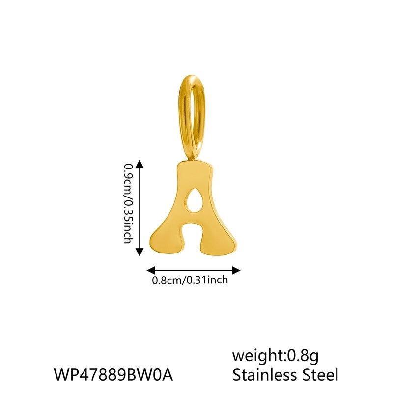 1 Piece 1 Set 304 Stainless Steel Letter Pendant Chain Jewelry Accessories2