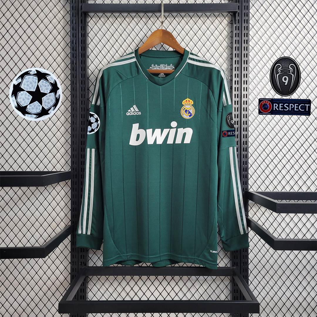 Retro Real Madrid 12-13 Third Away Long Sleeve Jersey
