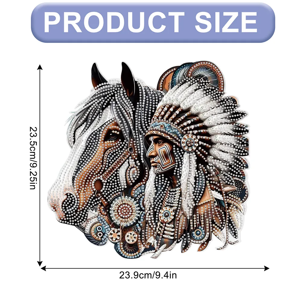Indians 2D Flat DIY Rhinestone Diamond Art Pendants DIY Home Decor Hanging Charm