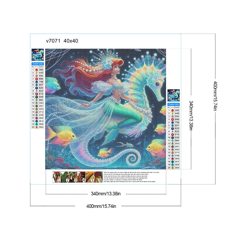 Diamond Painting - Full Round Drill - Princess Ariel(Canvas|40*40cm)