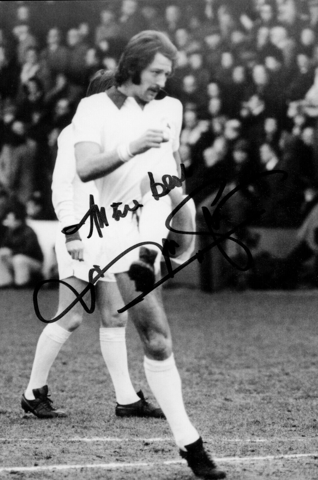 Frank Worthington Signed 6x4 Photo Poster painting Leicester City Huddersfield Autograph + COA