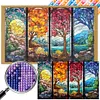 （AB/Square Drills)Four Seasons-Full Diamond Painting 65*40CM