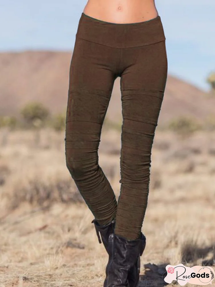 Solid Casual Pants