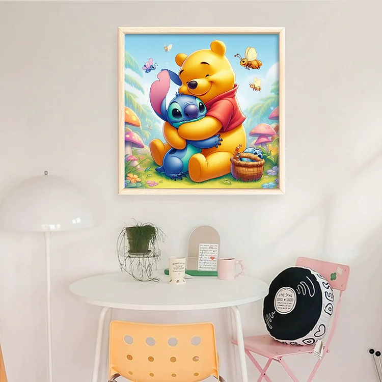 Huacan Brand】Disney Winnie The Pooh And Stitch 11CT Stamped