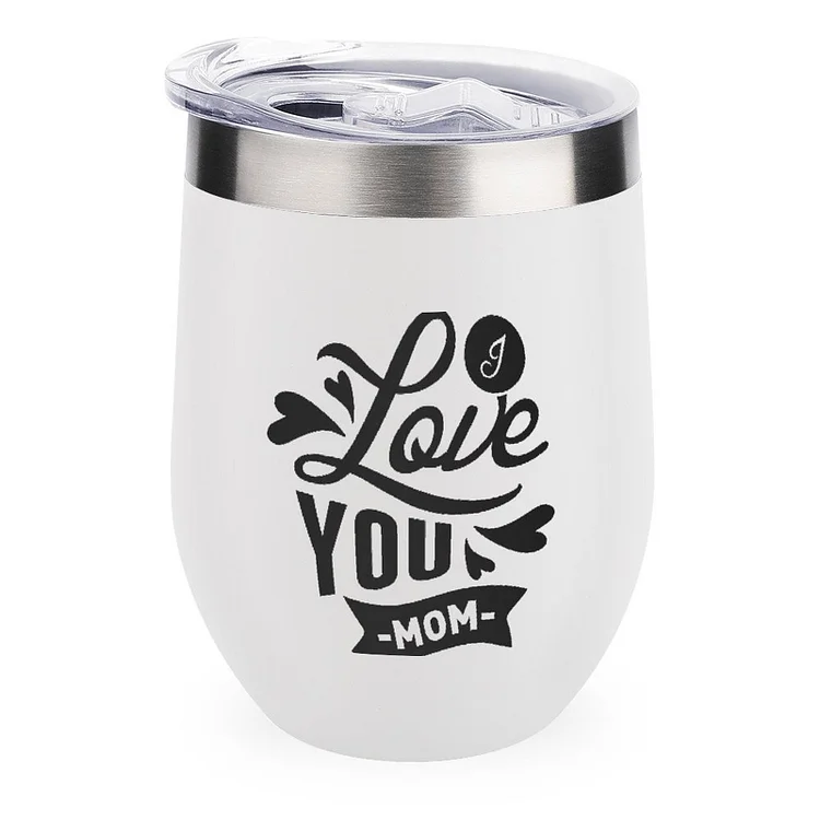 I Love You Mom Stainless Steel Insulated Cup Traval Mugs - Heather Prints Shirts