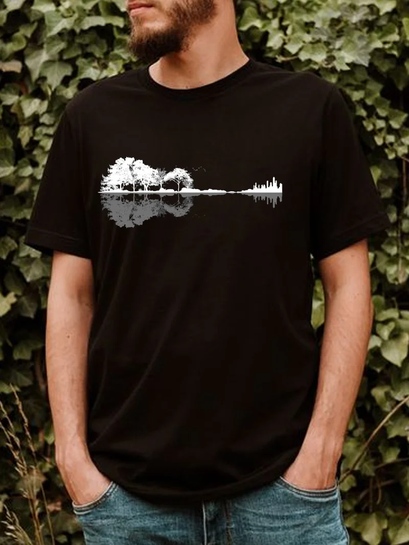 River Trees Printed Men's T-Shirt in  mildstyles