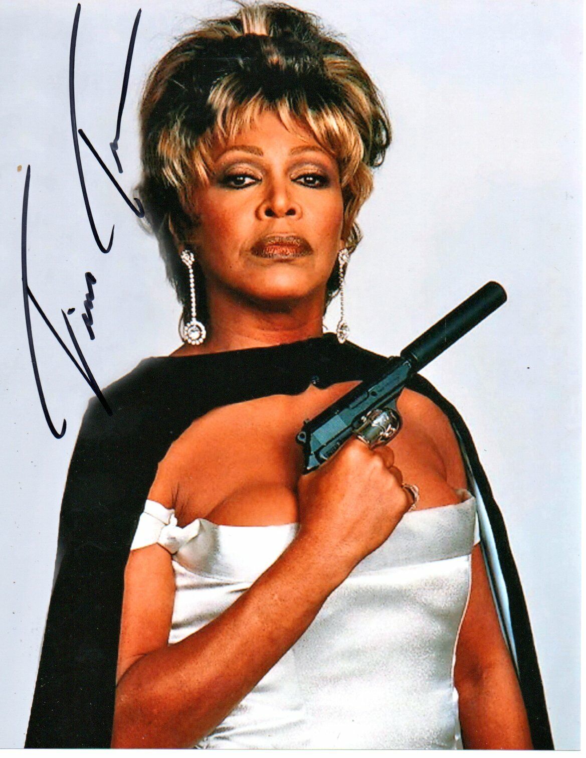 Hand Signed Tina Turner Goldeneye James Bond 10x8 Photo Poster painting Autograph Sticker Coa