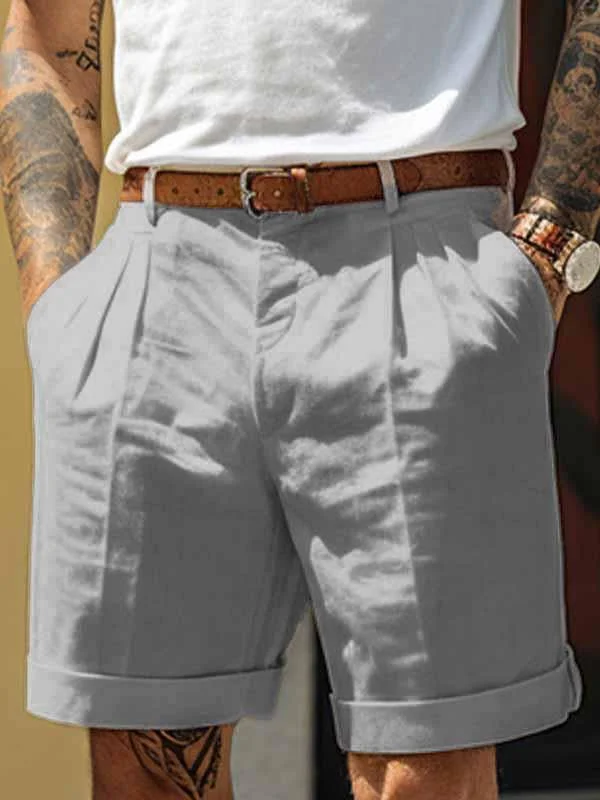 Hawaiian Summer Beach Pleated Shorts
