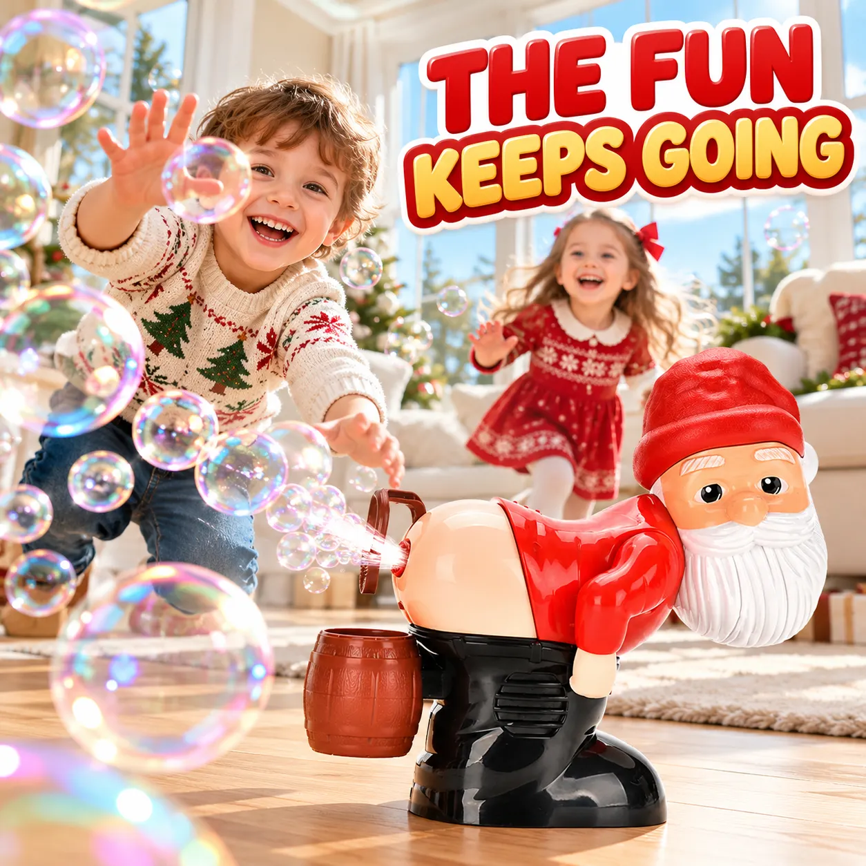 Farting Santa Bubble Machine with Lights & Music