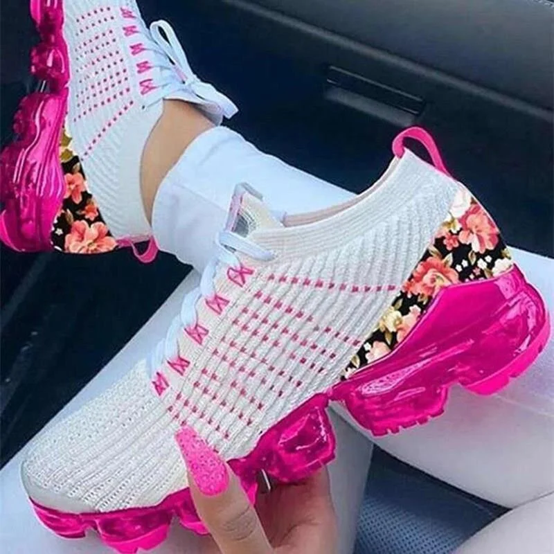 Tanguoant Tanguoant Flying Knit Airmat Sneakers Women's Casual Running Shoes Single Shoes Women