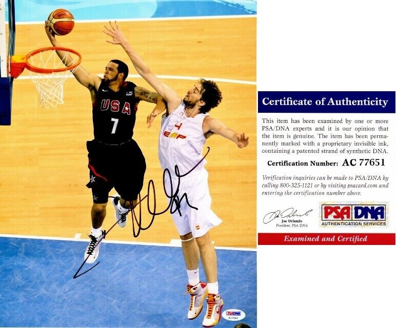 Deron Williams Signed - Autographed Team USA 11x14 inch Photo Poster painting - PSA/DNA COA