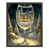 Christmas Scene In Cup-18CT Stamped Cross Stitch 40*50cm/15.75*19.69in