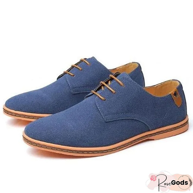 Big Size Suede Leather Men Shoes Oxford Casual Classic Shoes Comfortable Footwear