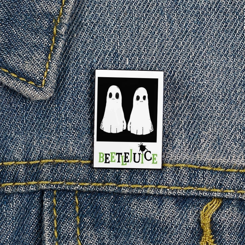 Funny Pin Letter Ghost Alloy Unisex Brooches