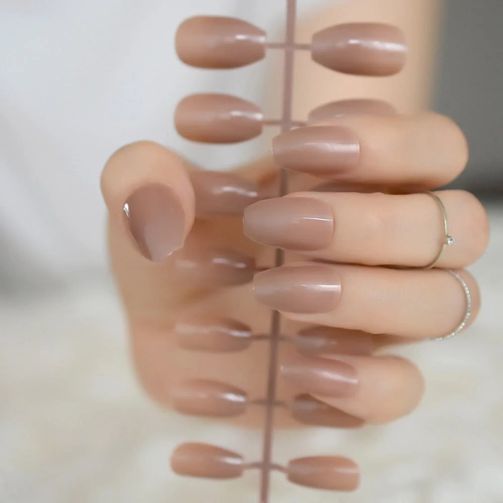 Dusty Cedar Fashion Stiletto False Nails Pointed Sharp Candy Red Fake Nails for daily wear On the Nail Tree 24pcs-Nail Inspo