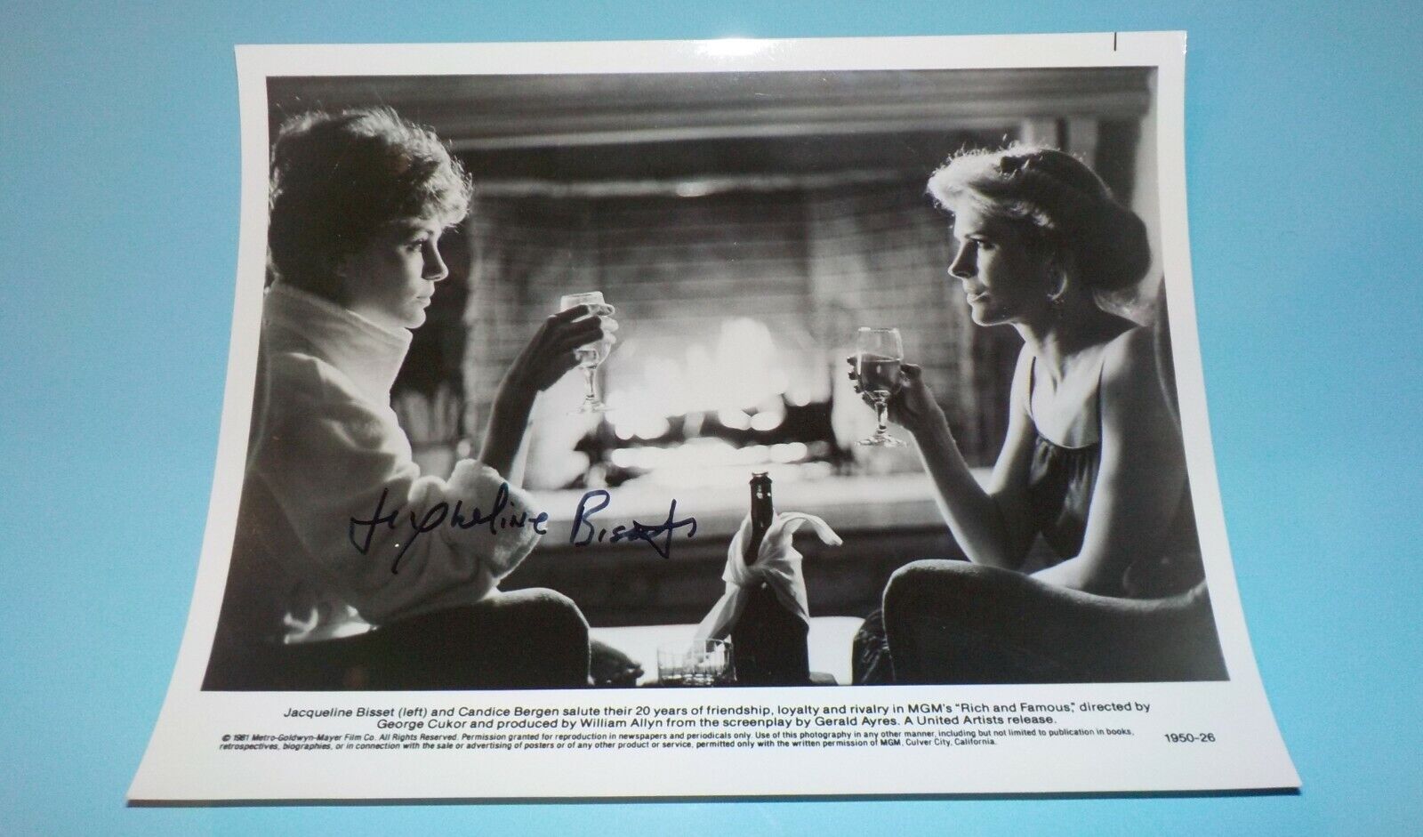 Jacqueline Bisset Signed Autographed 8x10 Photo Poster painting Actress Vintage