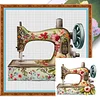 Sewing Machine - 14CT Cross Stitch - 40*40cm