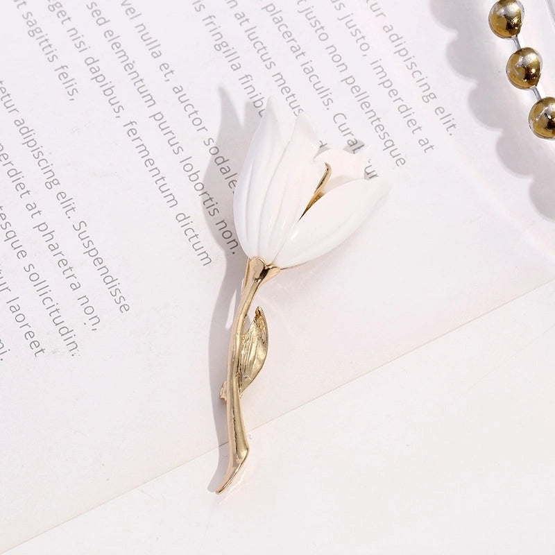 Retro Pin Flower Artificial Gemstones Alloy Unisex Brooches