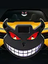 Demon Eye LED Car Window Warning Light Solar Panel Breathing Lamp
