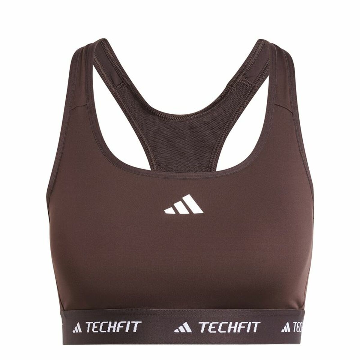 Sports Bra Adidas Techfit Medium Brown