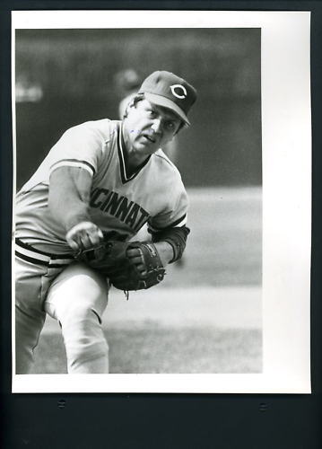 Tom Seaver Reds 1981 Game Action Wire Photo Poster painting