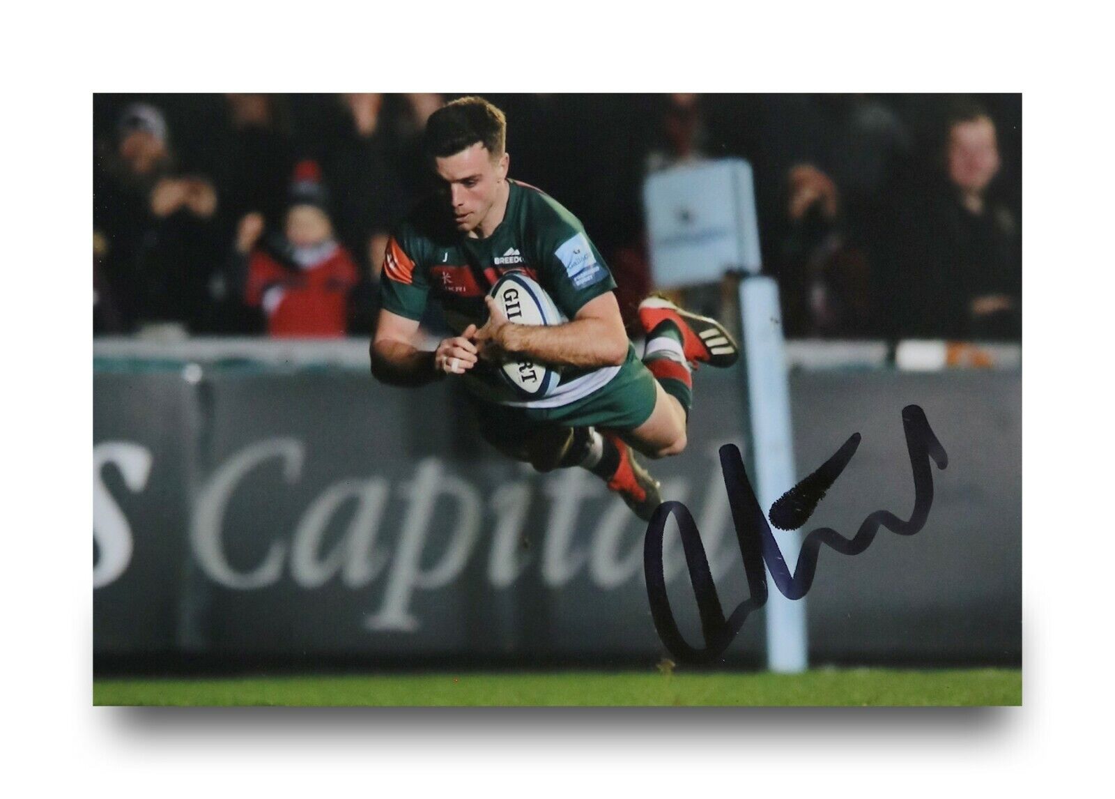 George Ford Hand Signed 6x4 Photo Poster painting Leicester Tigers England Rugby Autograph + COA