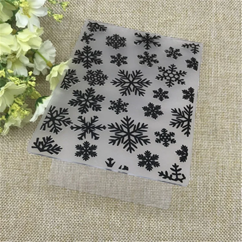 Snowflake Plastic Embossing Folders for DIY Scrapbooking Paper Craft/Card Making Decoration Supplies